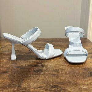 Michael Kors light blue slides size 7.5 M